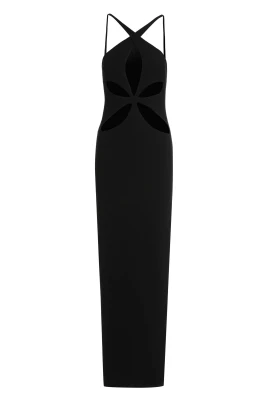 Cutout Halter Maxi Klänning