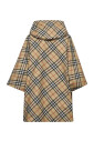 checked-hooded-half-zipped-cape