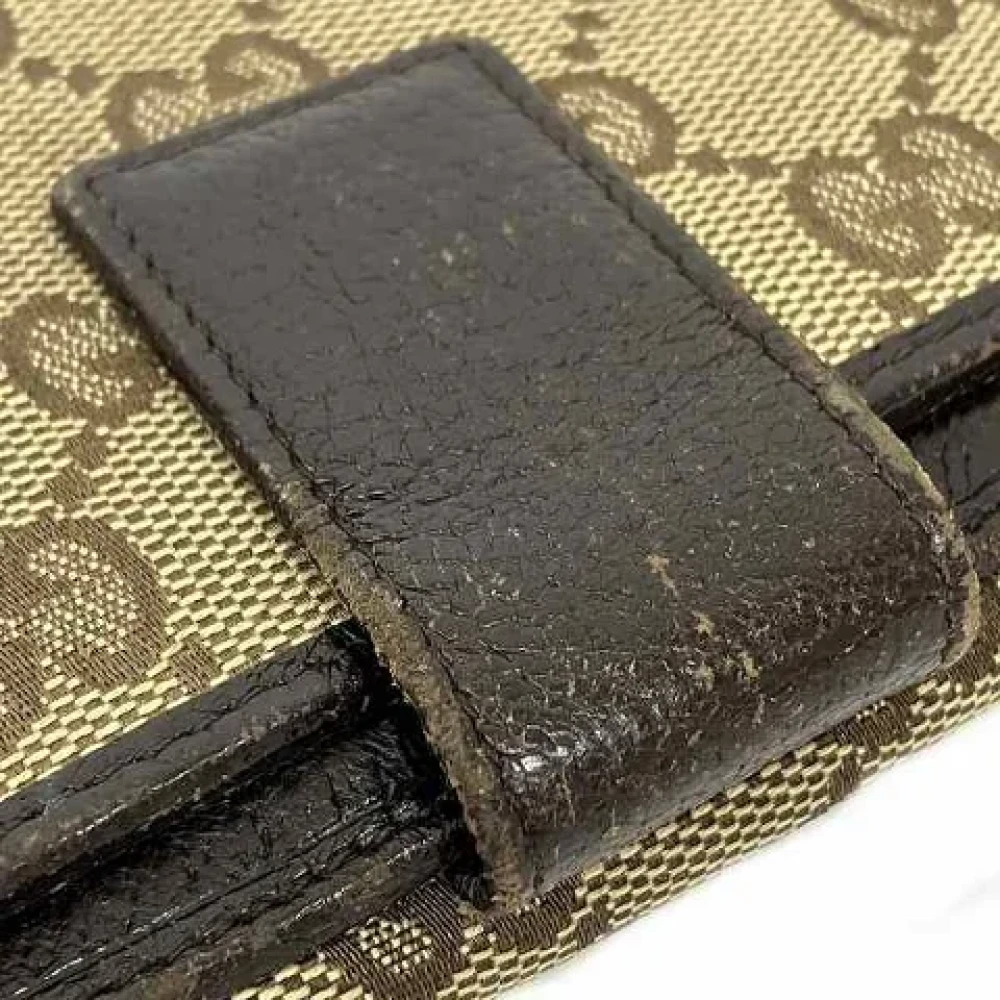 Gucci Vintage Pre-owned Canvas wallets Beige Dames