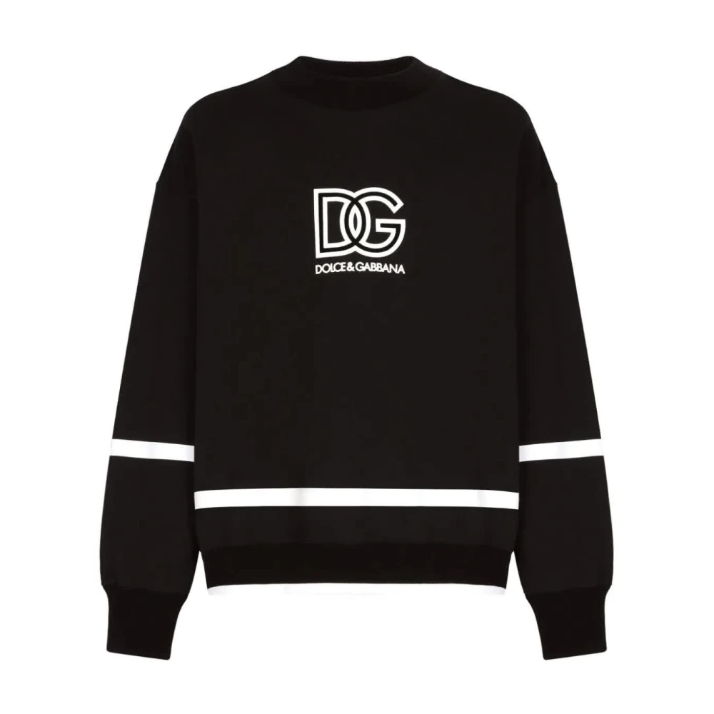 Dolce & Gabbana Lange Mouw Crewneck Sweatshirt Black Heren