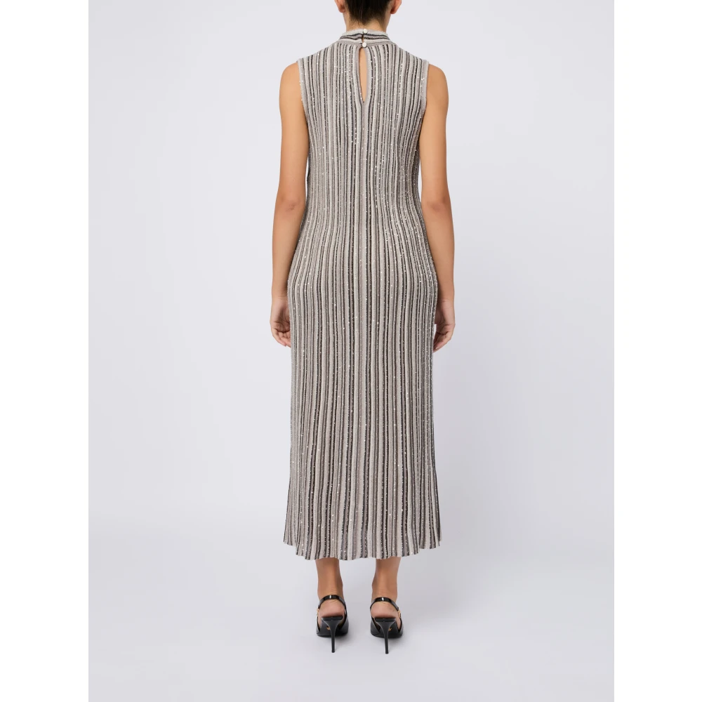 D.Exterior Gestreepte wollen lange jurk Multicolor Dames