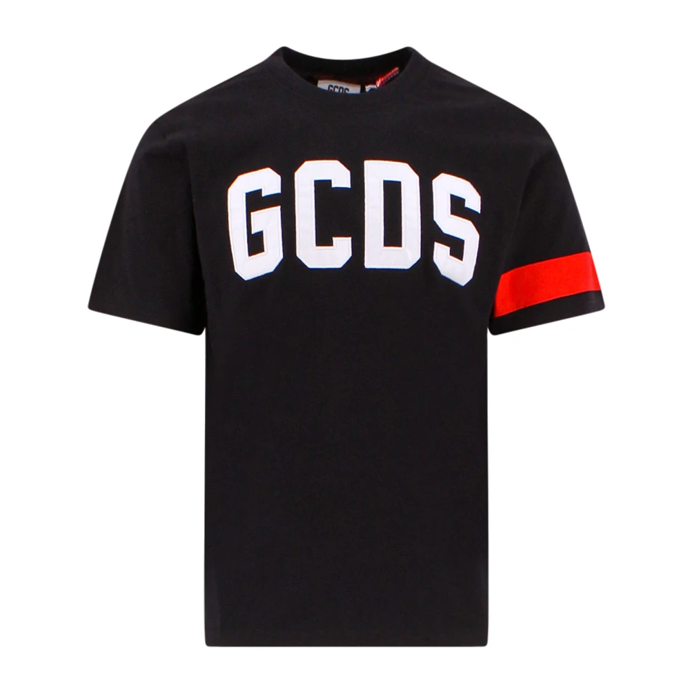Gcds Logo Katoenen T-Shirt Black Heren