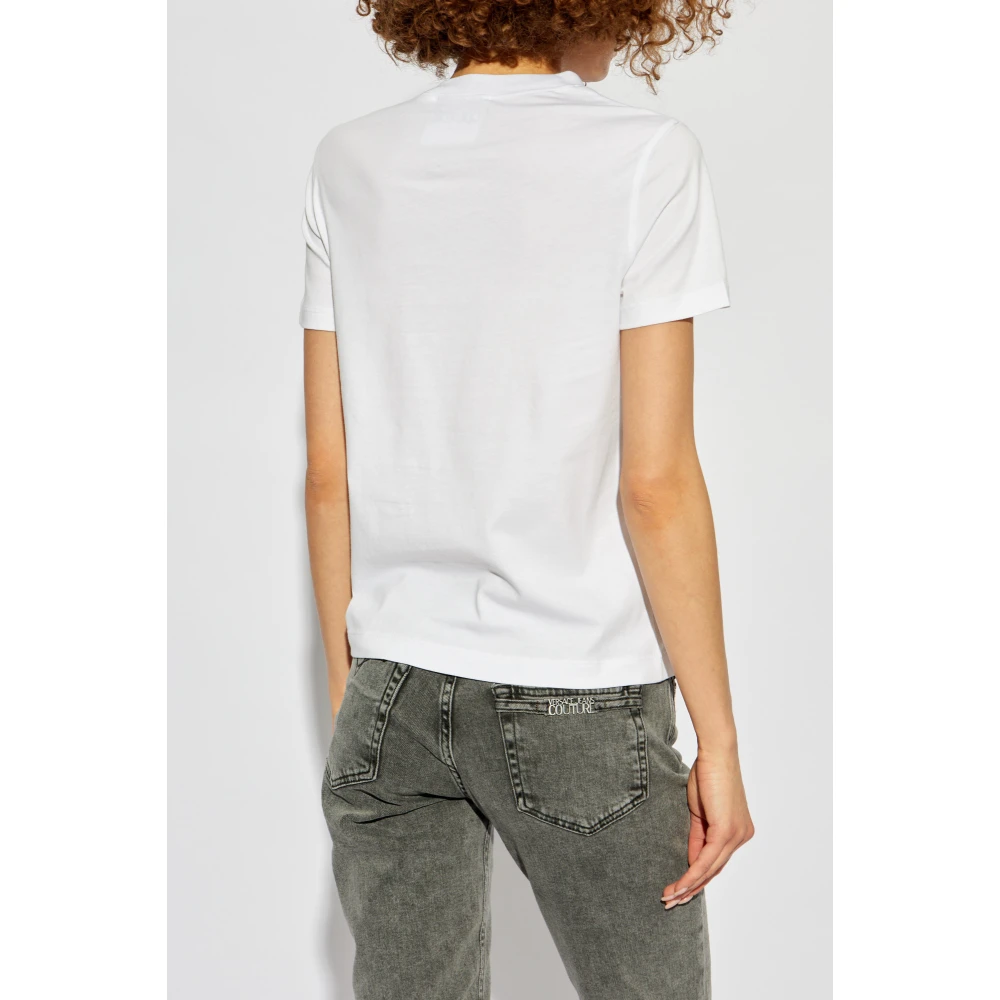 Versace Jeans Couture T-shirt met logo White Dames