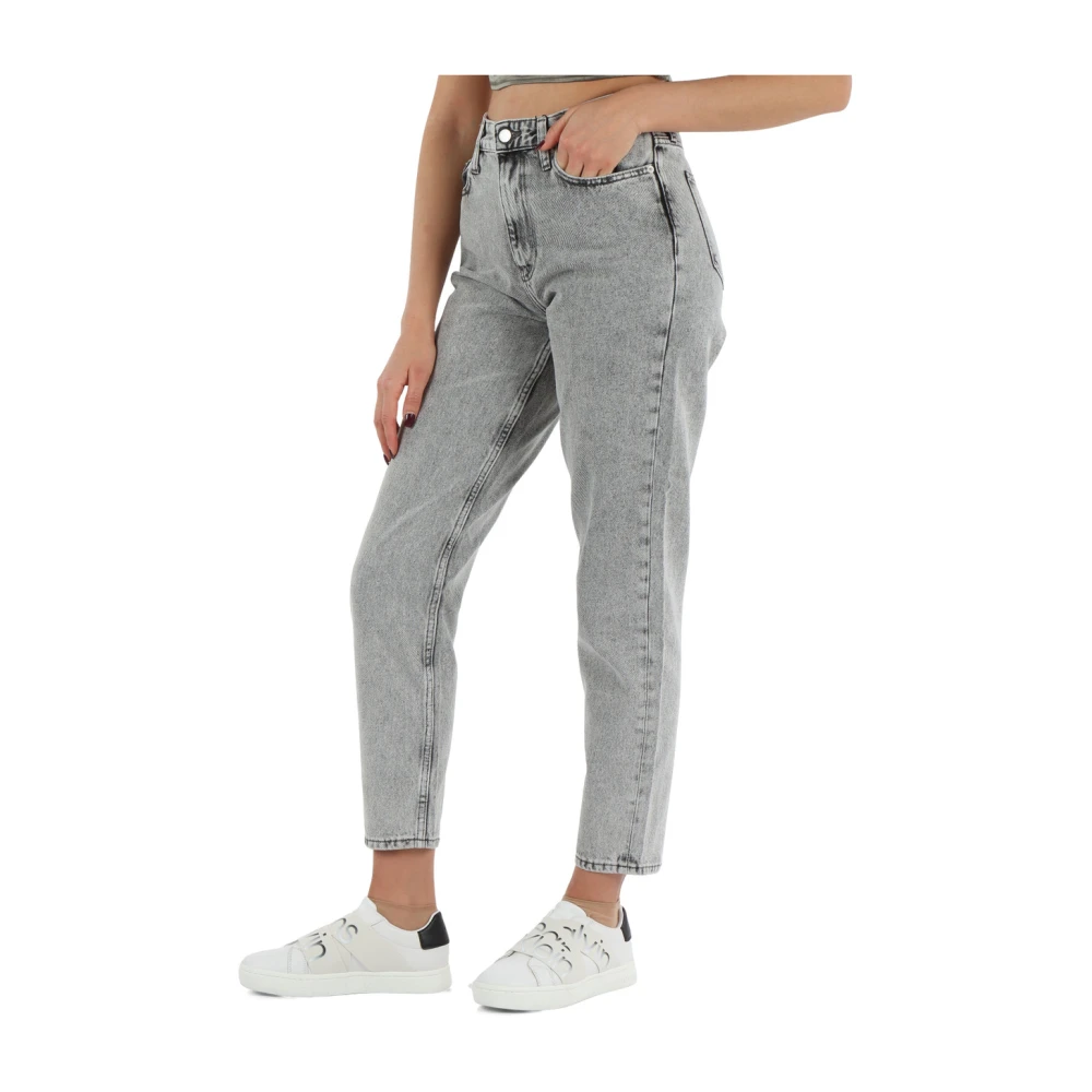 Calvin Klein Jeans Hoge taille Mom Fit Jeans Gray Dames