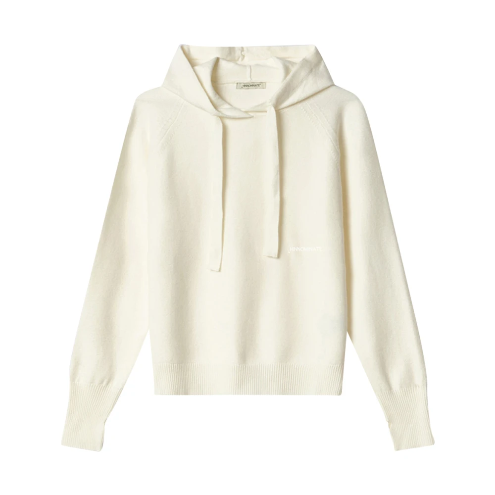 Hinnominate Witte Hoodie met Voorborduurwerk Beige Dames