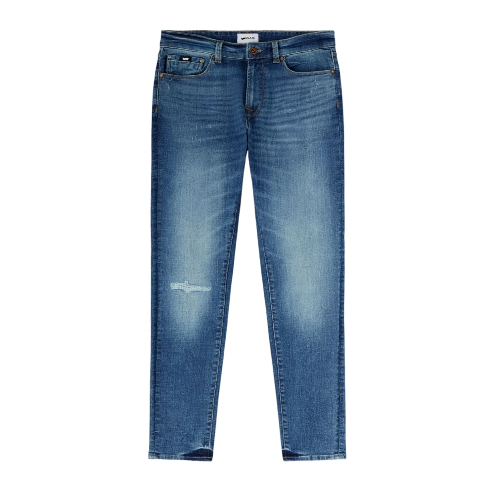 GAS Slim-fit Denim Broek Blue Heren