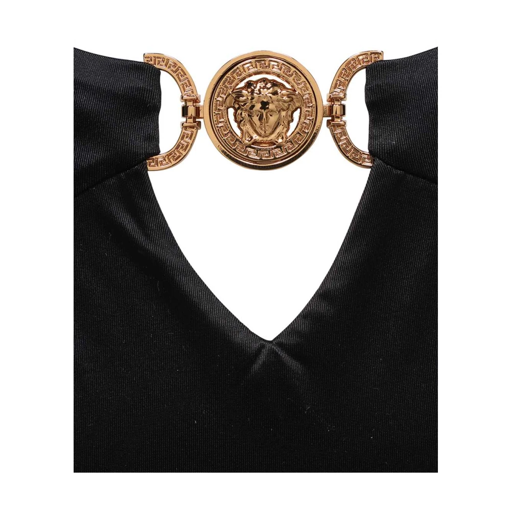 Versace Logo Badpak met Uitsnijdingen Black Dames