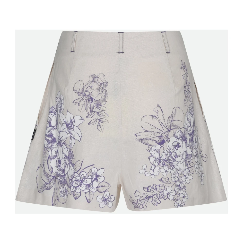 Twinset Bloemen Kant Patroon Shorts Multicolor Dames
