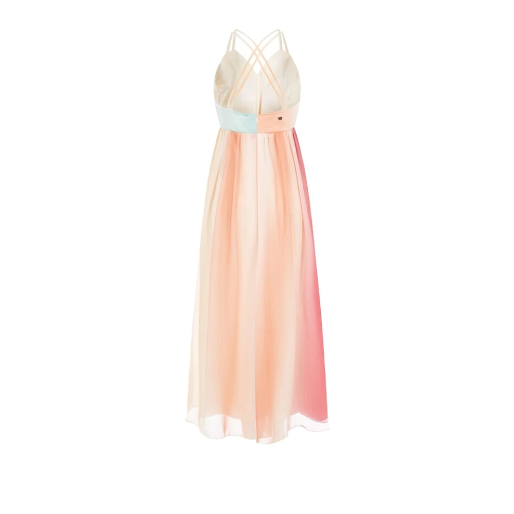 RINASCIMENTO Meerkleurige lange jurk met dunne bandjes Multicolor Dames