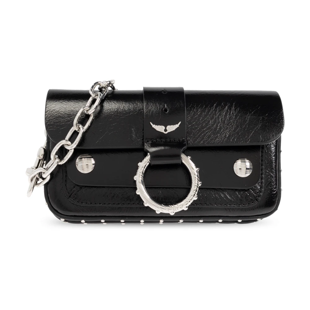 Zadig & Voltaire Zwarte leren crossbody tas Black Dames