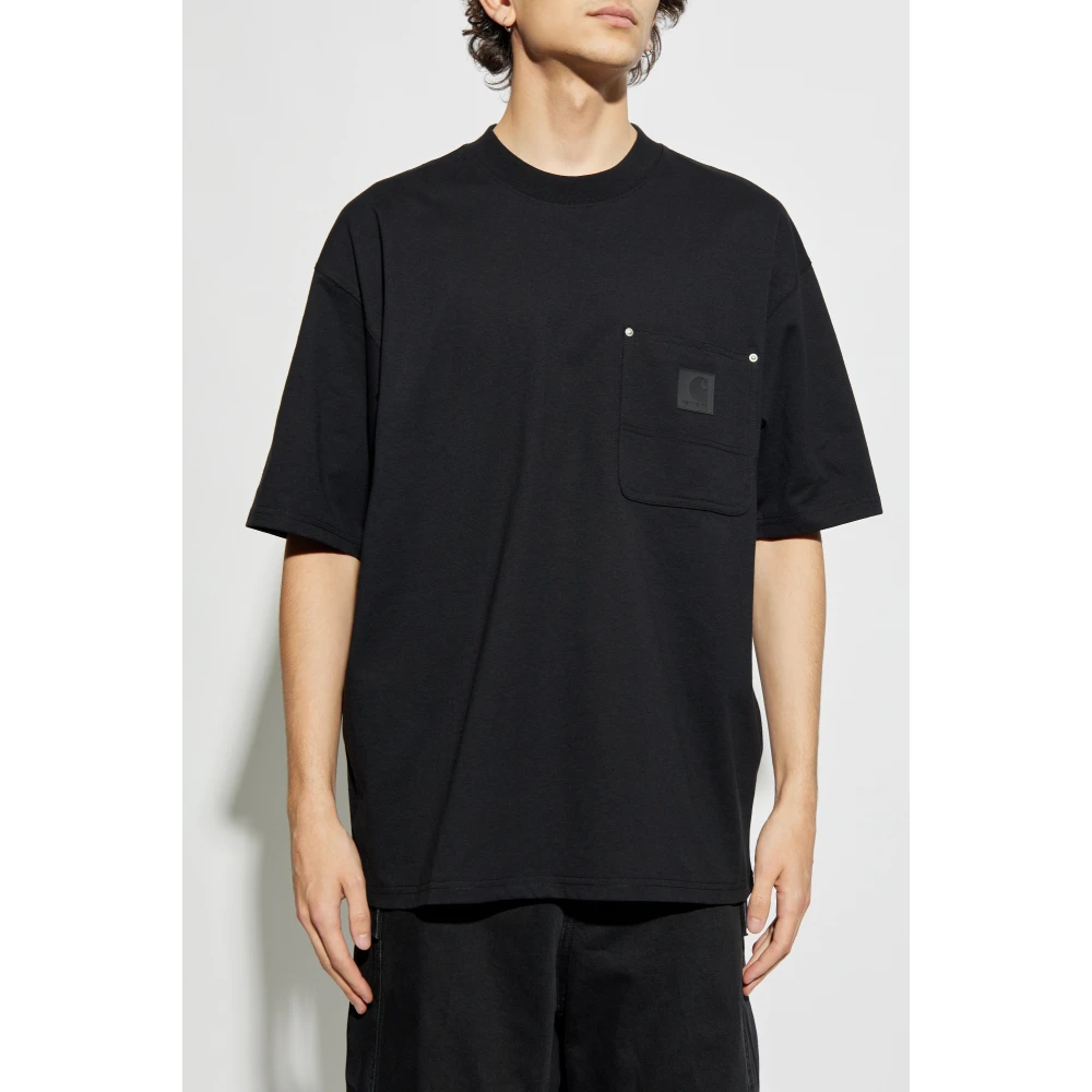 Carhartt WIP T-shirt met zak Black Heren