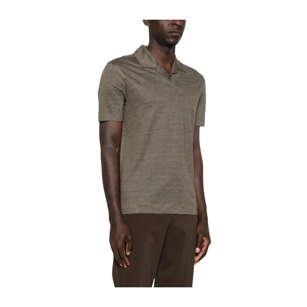 Zegna Men's Green Polo Punto - Polo Shirts - 2XL - Tops