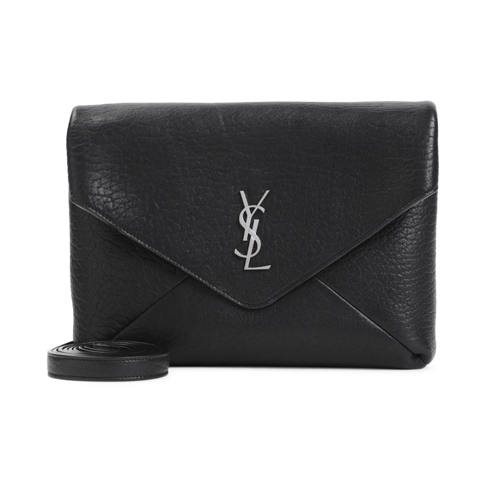 Saint Laurent Zwarte Grote Pouch op Band Black Heren