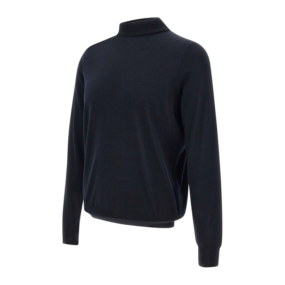 Filippo De Laurentiis Merino Wol Coltrui Trui Blue Heren