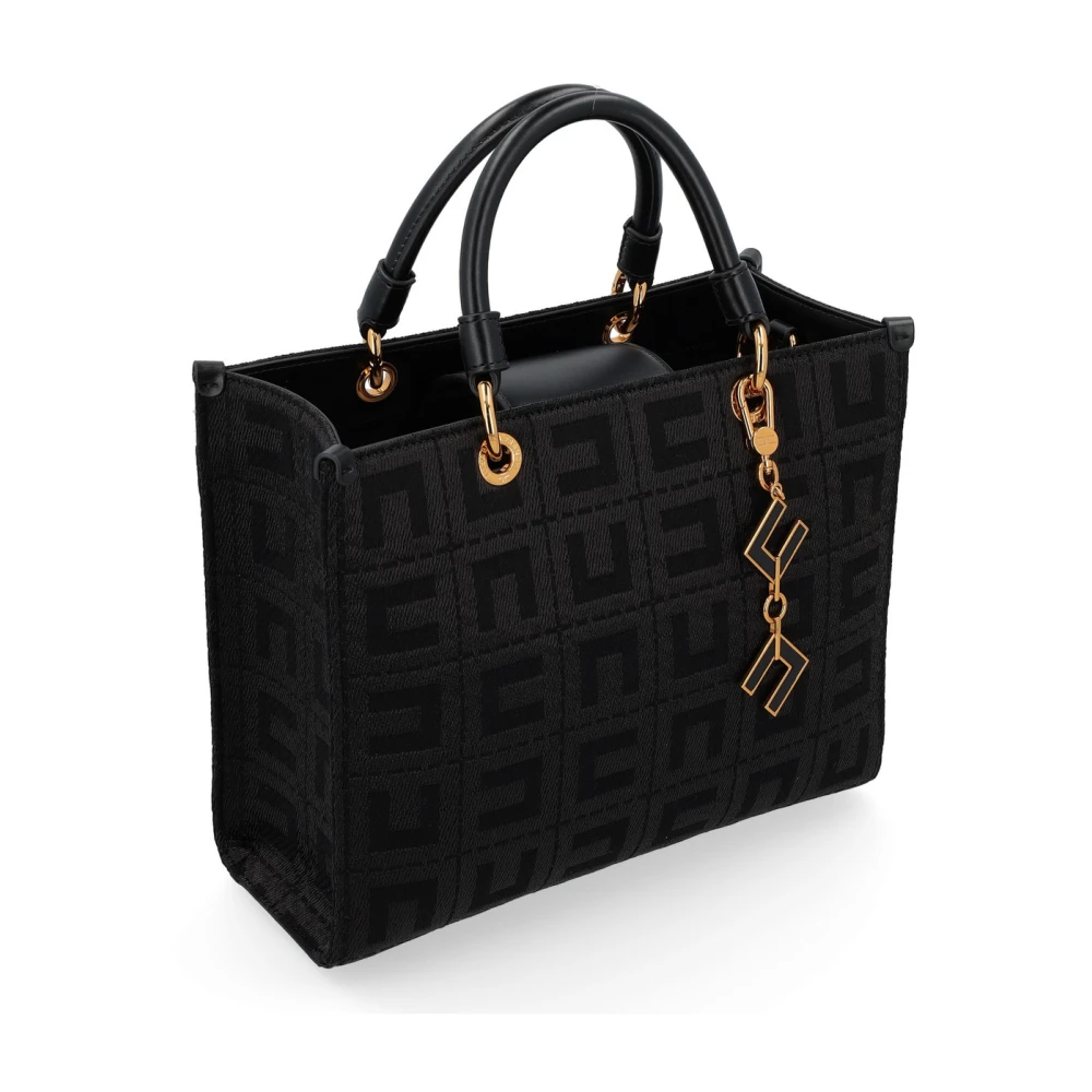 Elisabetta Franchi Zwarte Tas EF Bs59A47E2-110 Black Dames