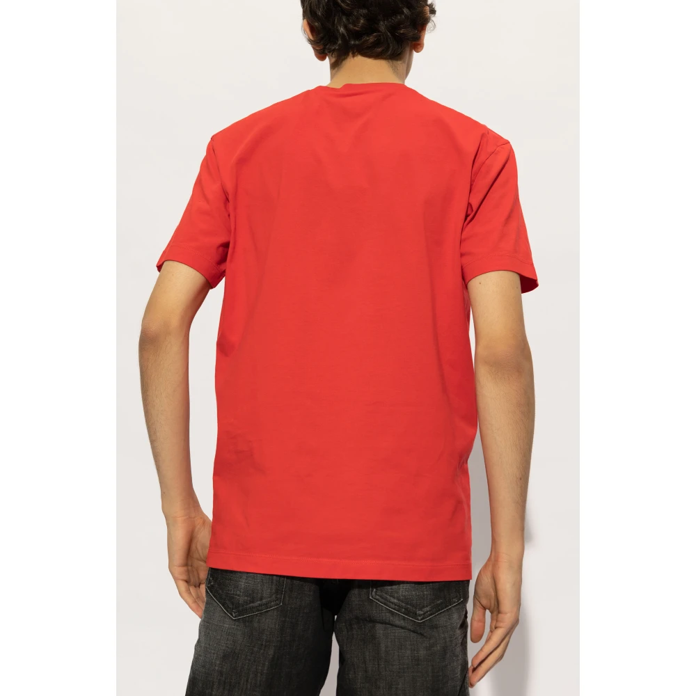 Dsquared2 T-shirt met logo Red Heren