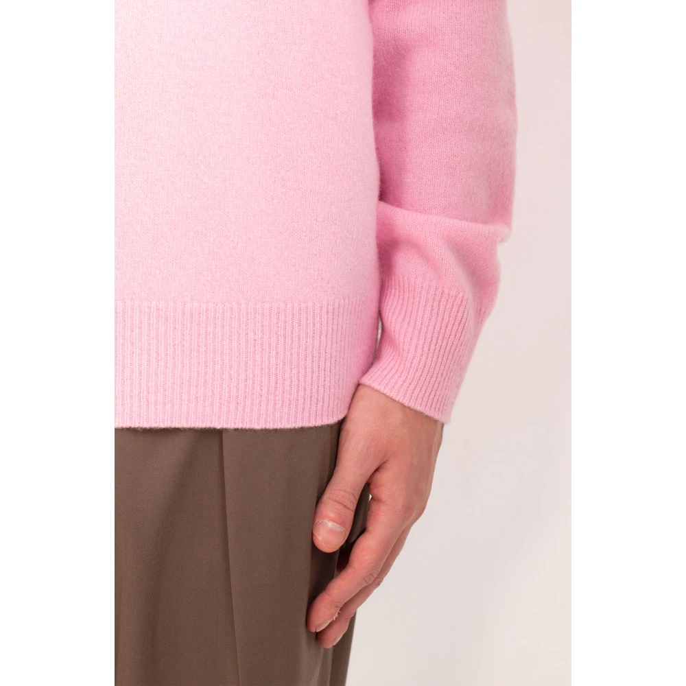 MC2 Saint Barth Lamswollen Trui in Regent Stijl Pink Heren