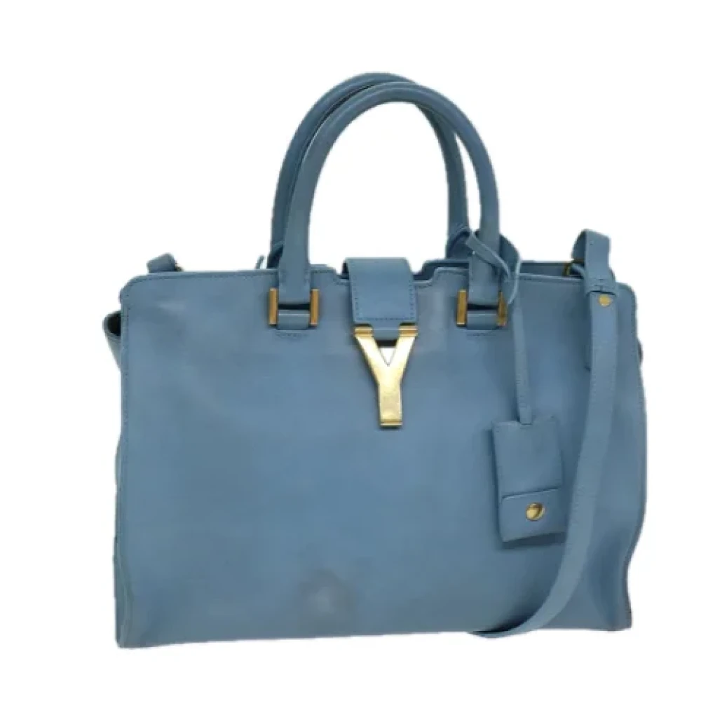 Yves Saint Laurent Vintage Pre-owned Leather handbags Blue Dames