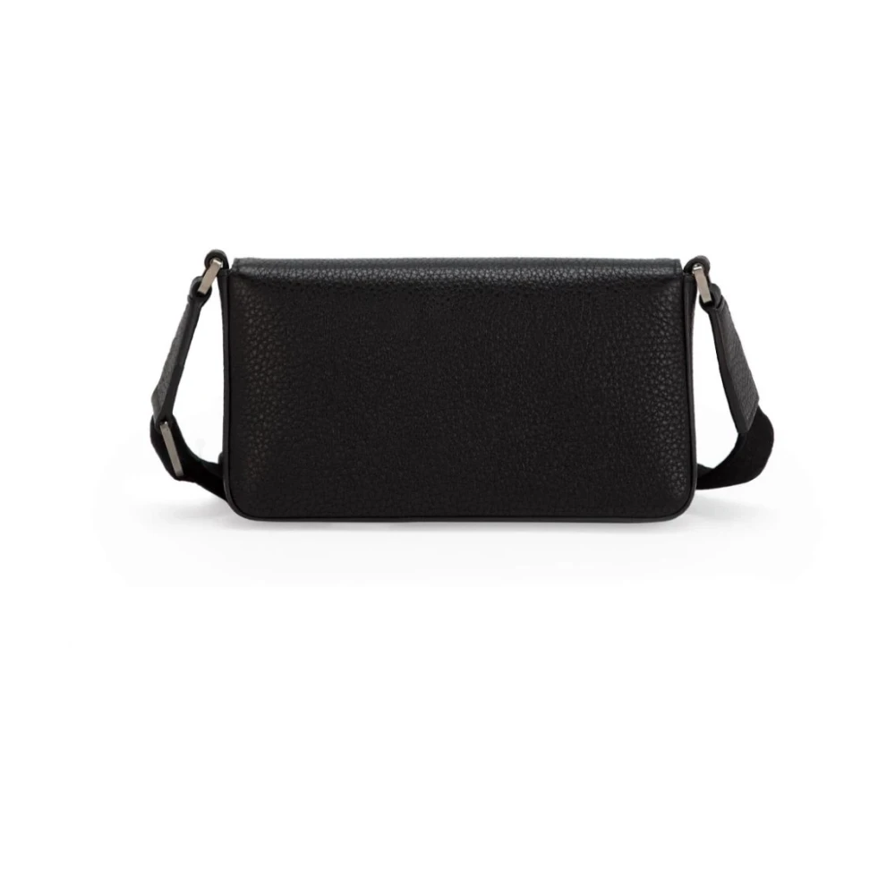 Dolce & Gabbana Zwarte Leren Crossbody Tas Black Heren