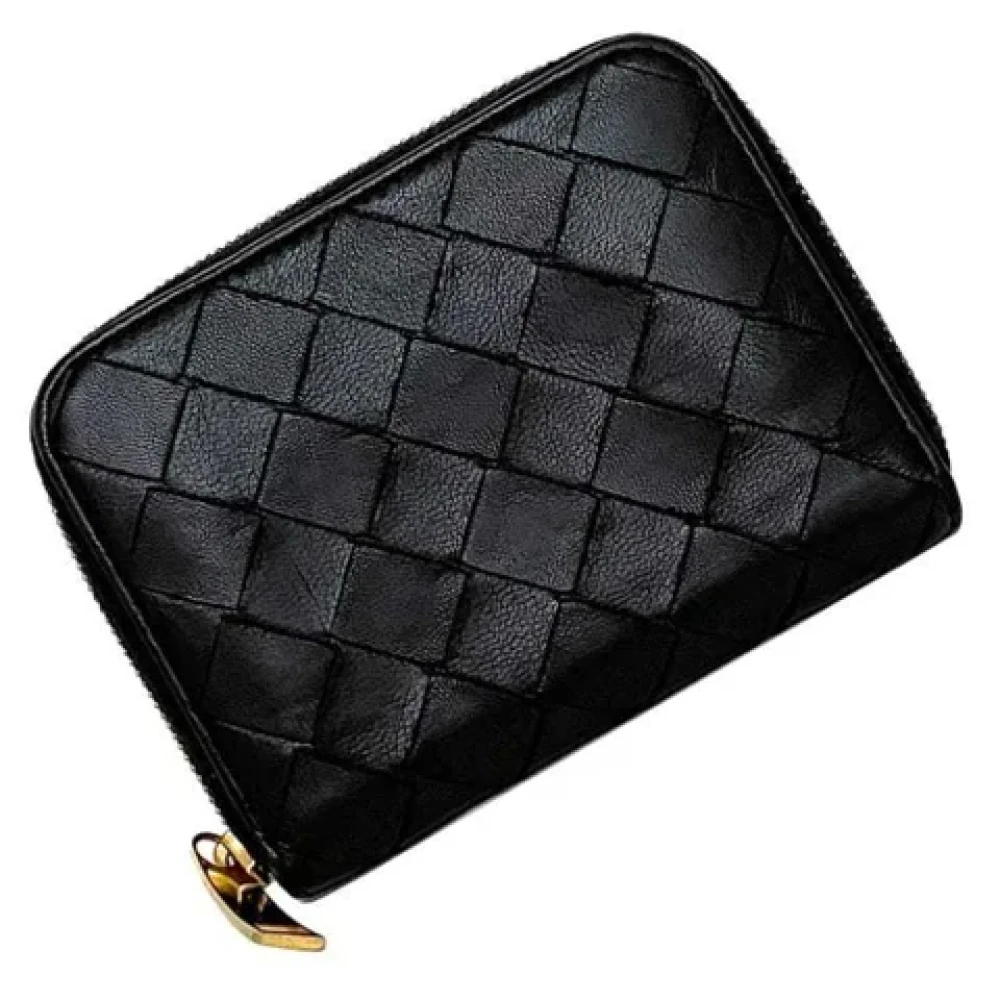 Bottega Veneta Vintage Pre-owned Leather wallets Black Dames