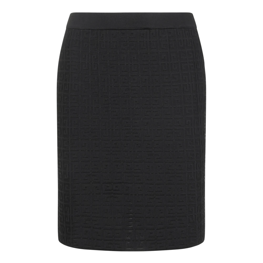 Givenchy Vrouw Zwart Rokken Dames, M, E Ribgebreide Rok Met Split Aan De Achterkant