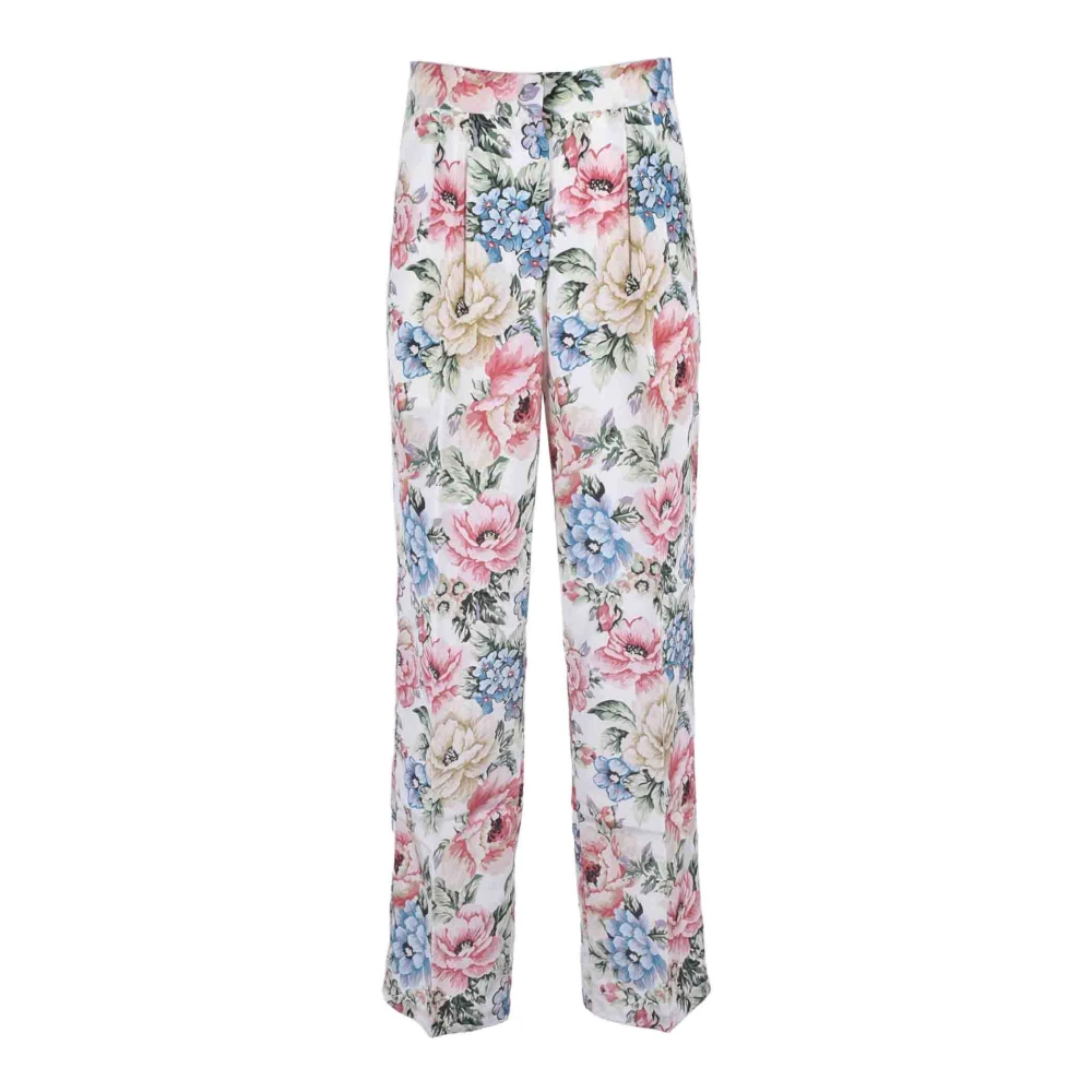 Erika Cavallini Zijden Katoenen Broek Multicolor Dames