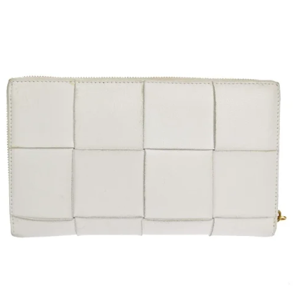 Bottega Veneta Vintage Pre-owned Leather wallets White Dames