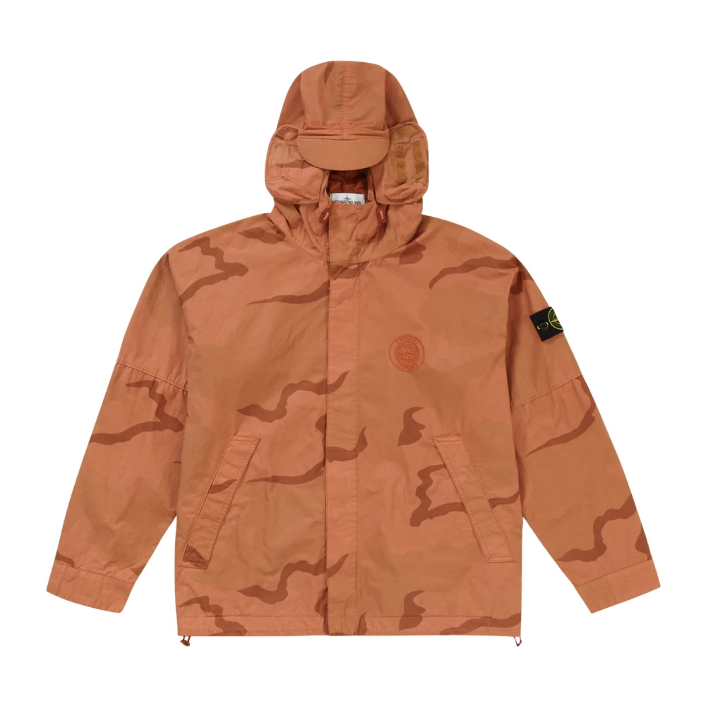 Stone Island Limited Edition Camo Jacket Coral Brown Heren