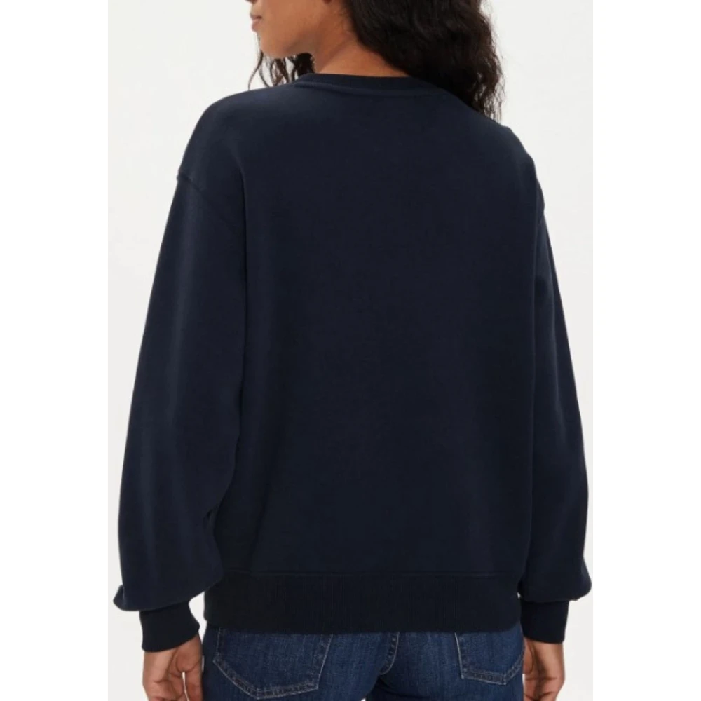 Tommy Hilfiger Moderne Script Sweatshirt voor Vrouwen Blue Dames
