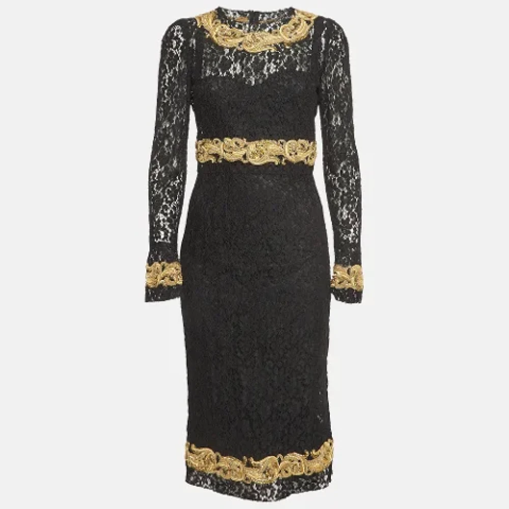 Dolce & Gabbana Pre-owned Lace dresses Black Dames