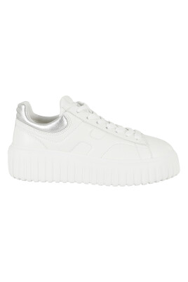 baskets-blanches-et-argent-a-rayures