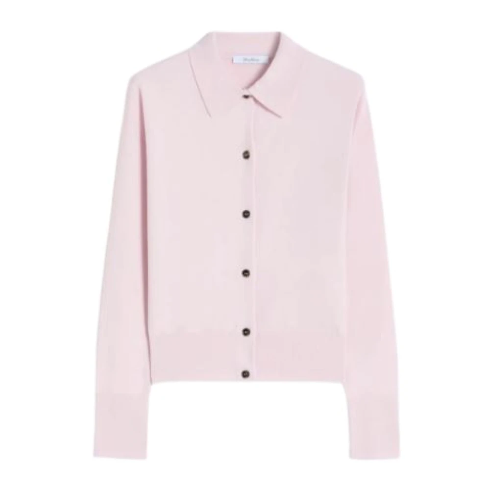 Max Mara Pink Shirts, Female, M, Feminine Wool Cardigan