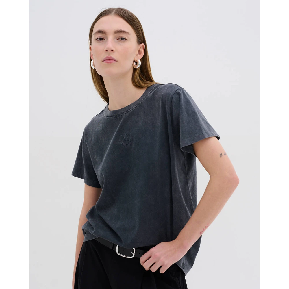 My Essential Wardrobe Logo Emb. Tee SeattleMW Gray Dames