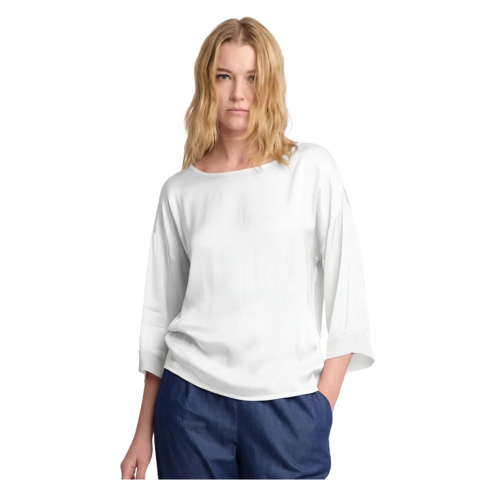 Kocca White Blouses, Female, Xl, Citino Satin Top