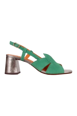 Rutter Sandal med Klack och Spänne