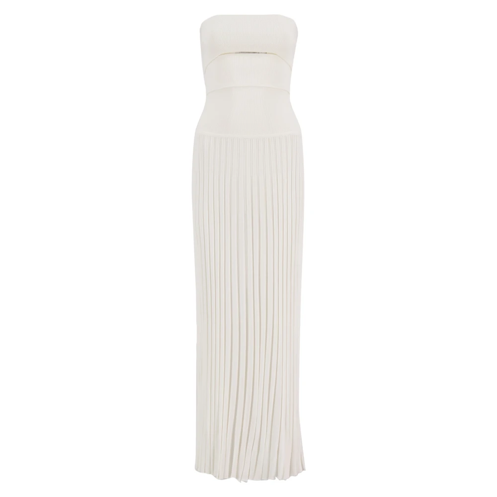 Christopher Esber Women's White Gowns, Xs, Split Bustier Dress