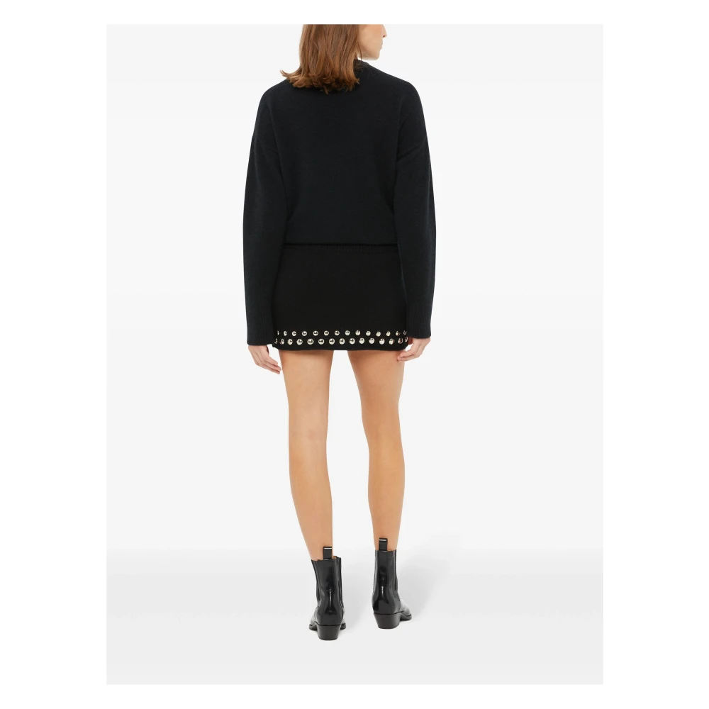 Alanui Zwarte Love and Studs Mini Rok Black Dames
