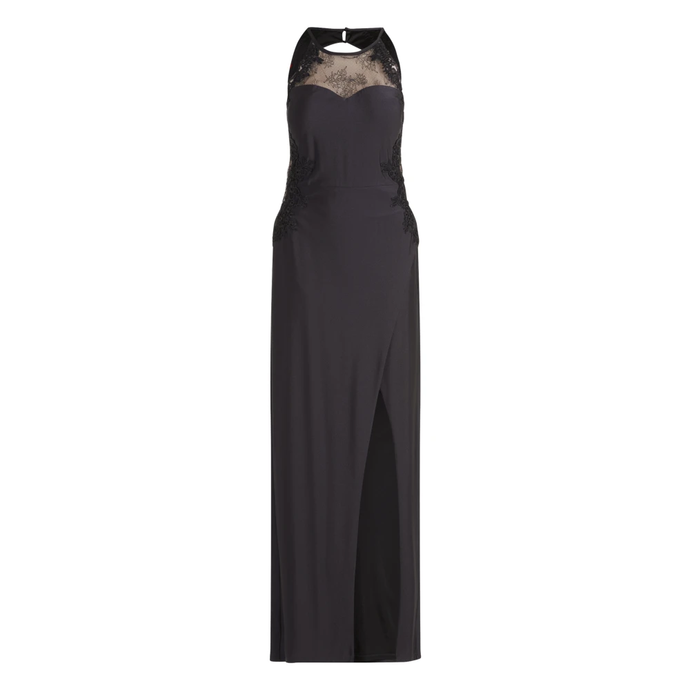 Vera Mont Elegant Avondjurk met Kant Black Dames