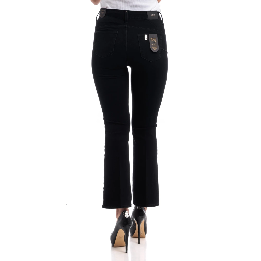 Liu Jo Hoge Taille Prinses Jeans Black Dames