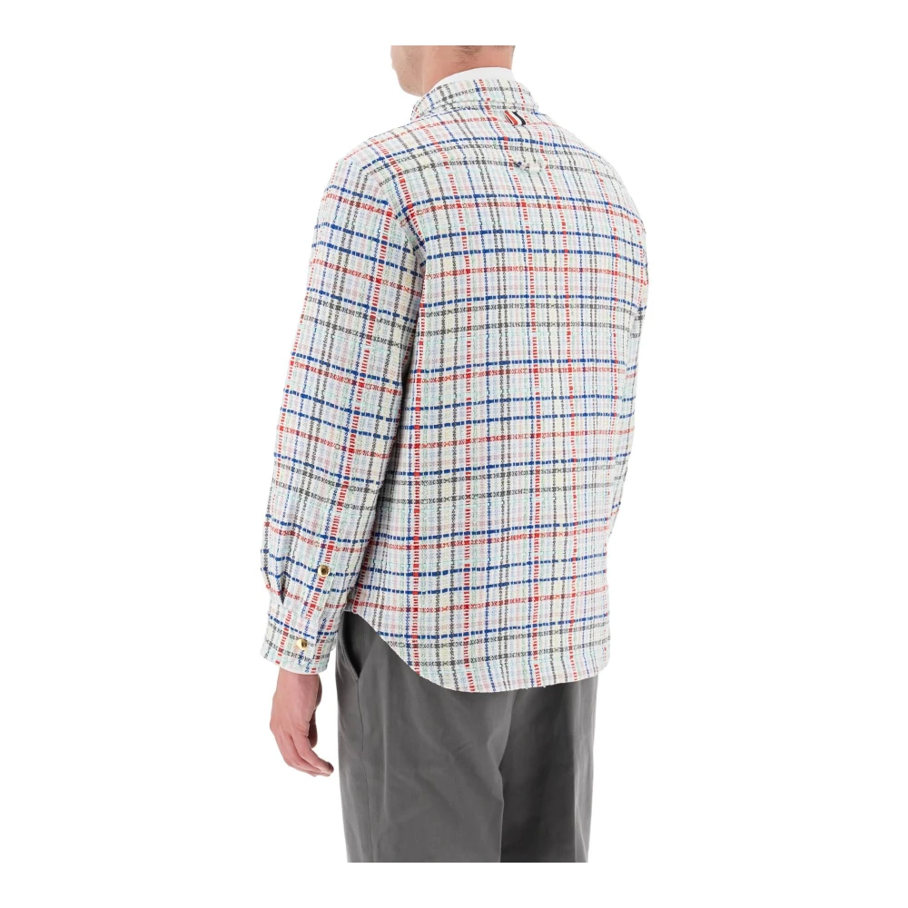 Thom Browne Multicolor Gingham Tweed Overhemdjasje Multicolor Heren
