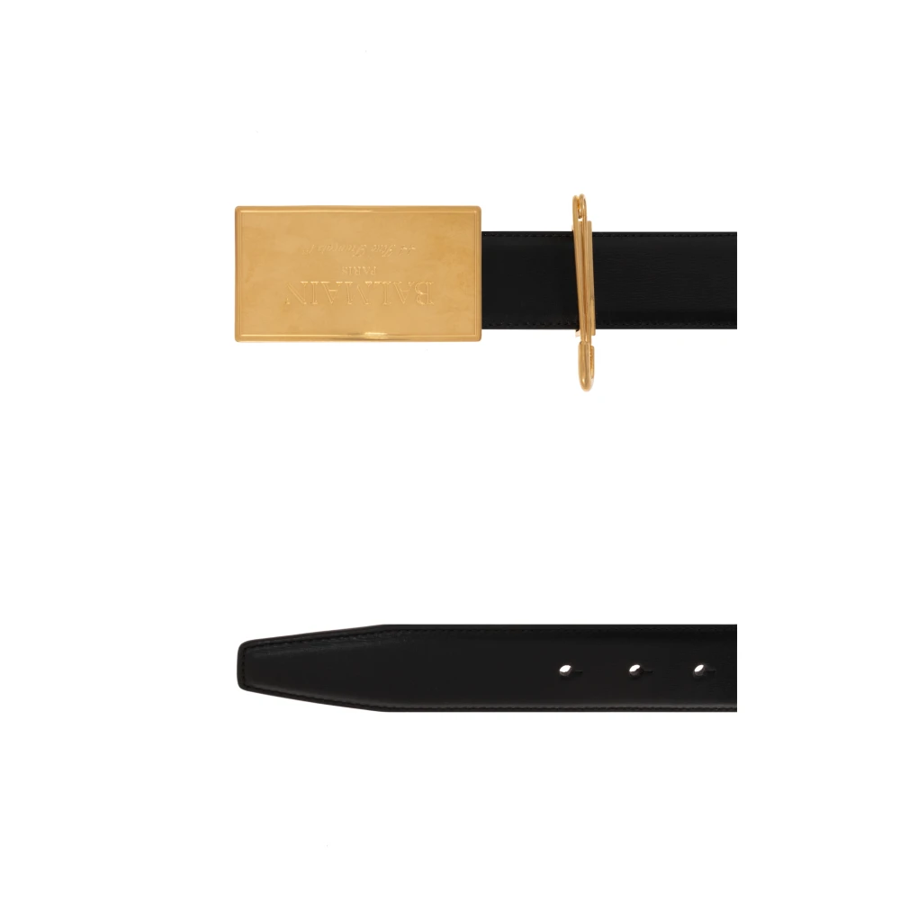 Balmain Leren riem Black Dames
