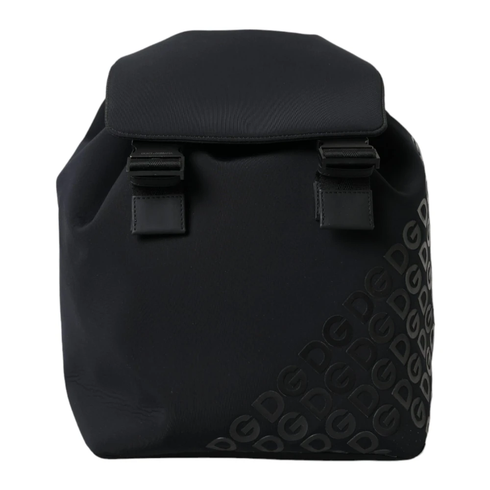Dolce & Gabbana Neopreen Schoolrugzak met Logo Details Black Heren