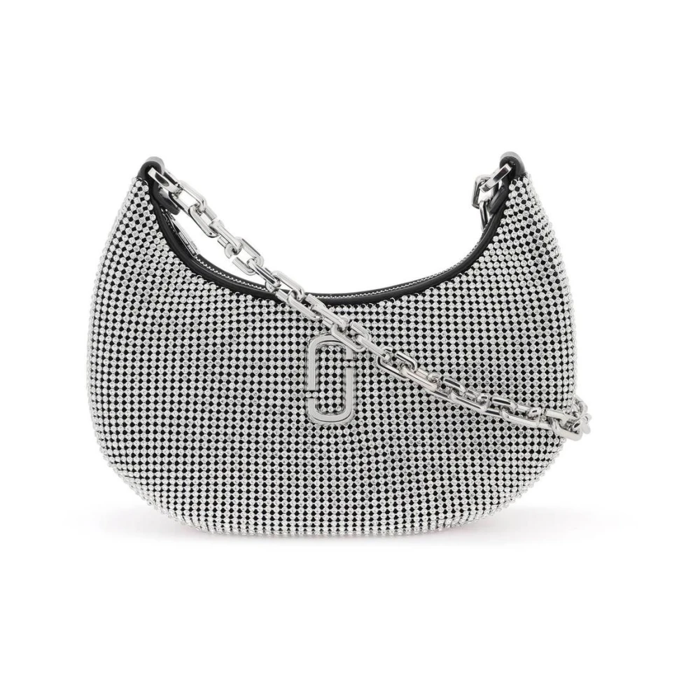 Marc Jacobs Svart Snapshot Rhinestone Axelremsväska