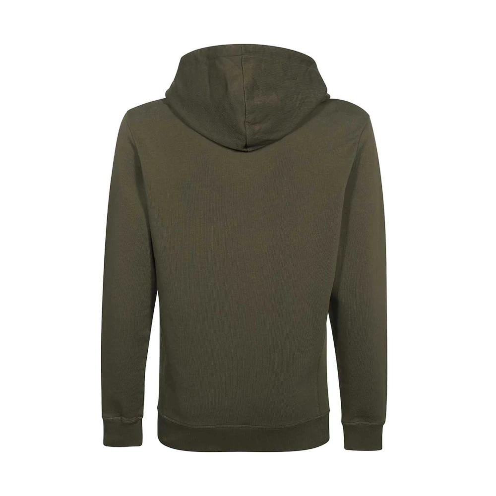 Les Deux Katoenen Hoodie met Ribboorden Green Heren