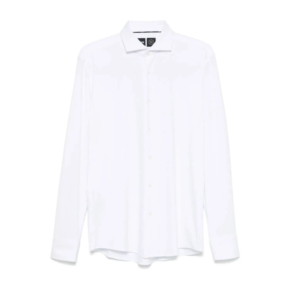 Hugo Boss Casual Katoenen Overhemd voor Mannen White Heren