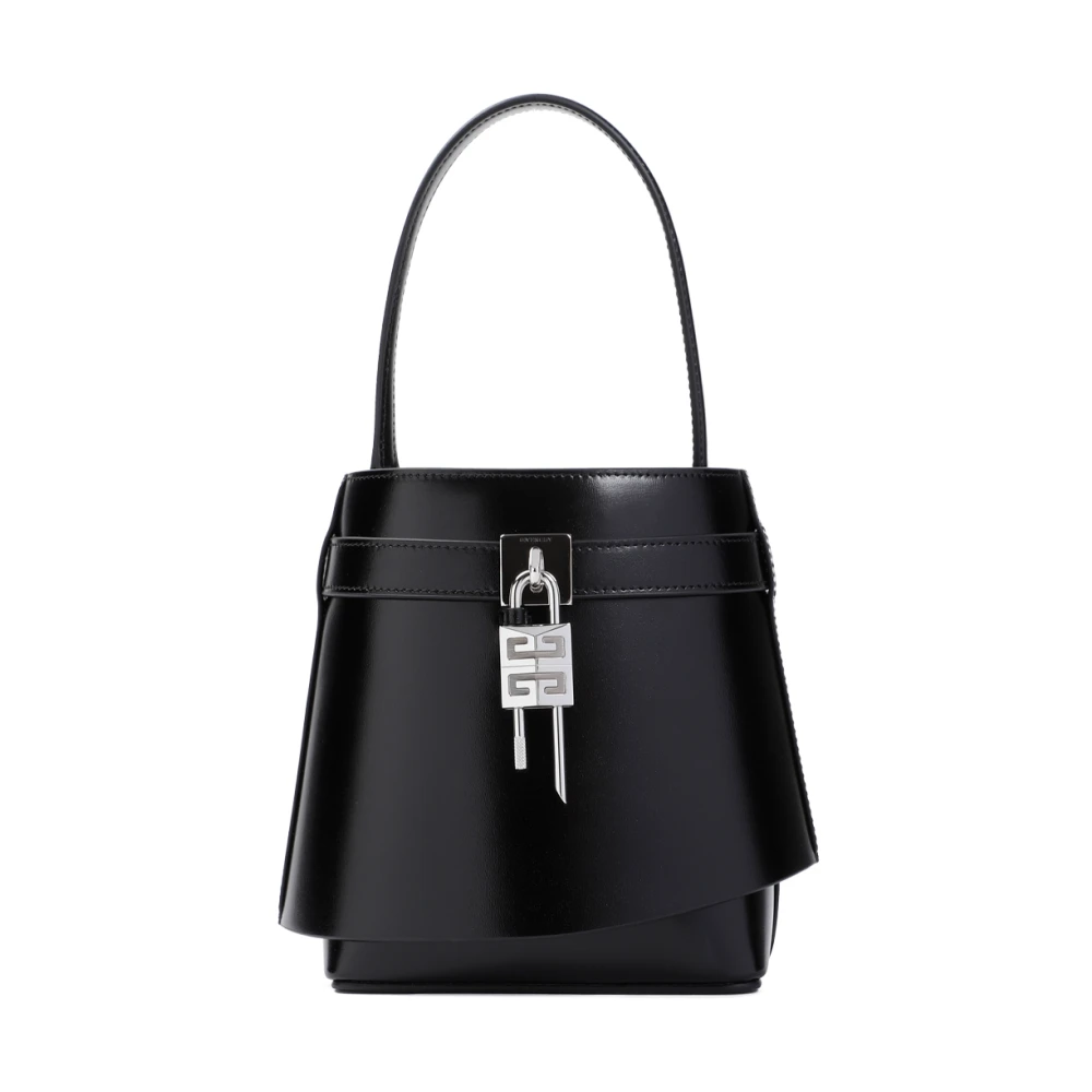 Givenchy Svart Läder Topp Handväska Black, Dam