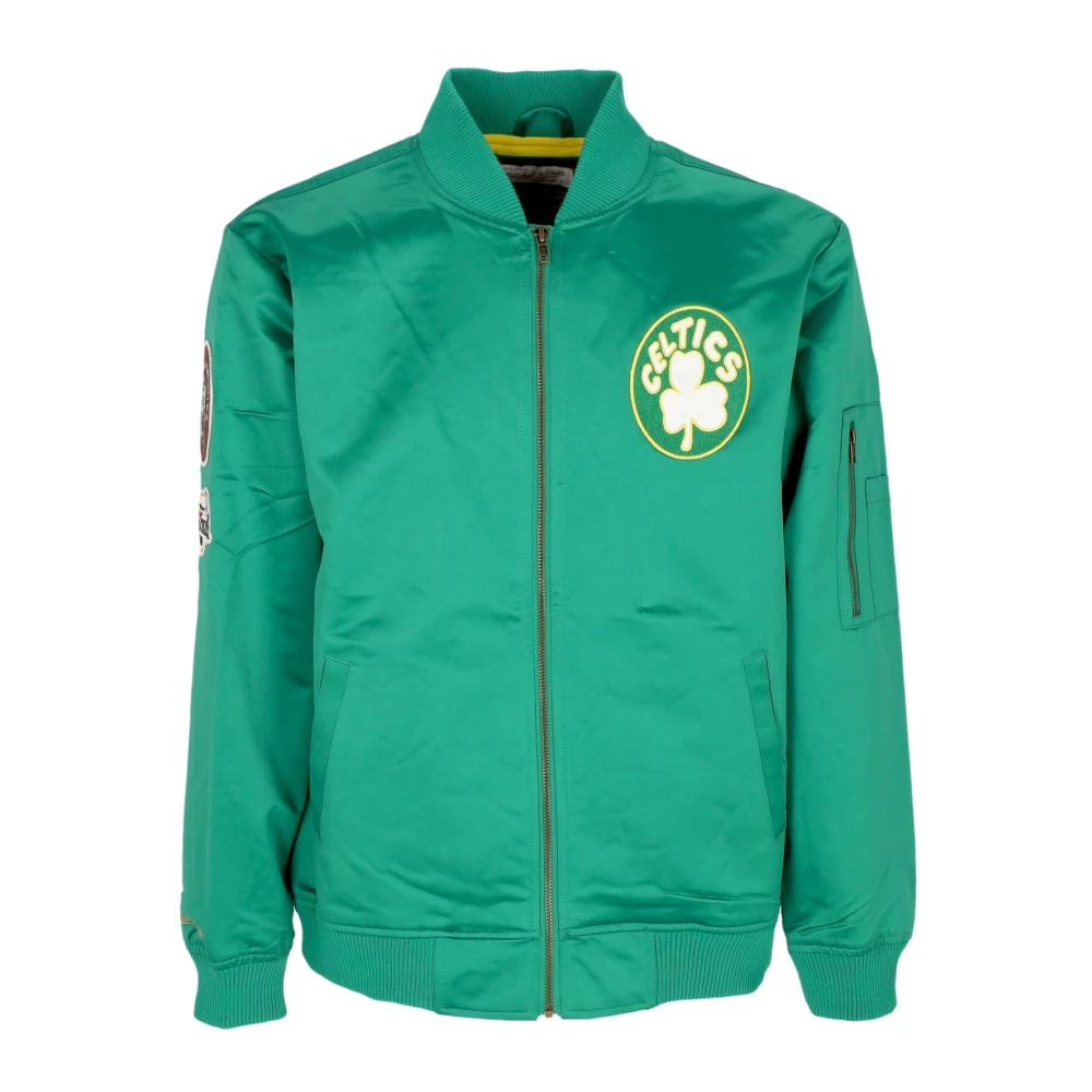 Mitchell & Ness Boston Celtics Bomberjack Lichtgewicht Satijn Green Heren