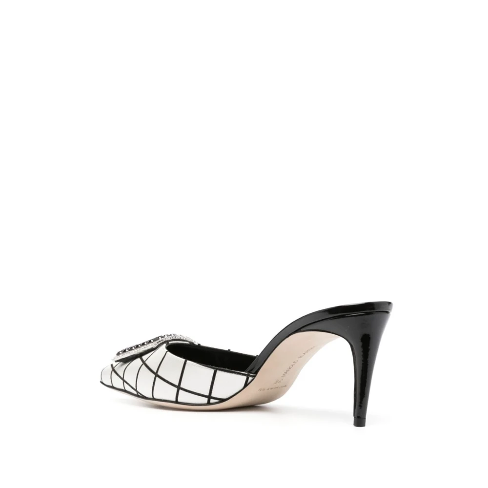 Manolo Blahnik Latexamu Gala Mini Arc Sandalen Black Dames