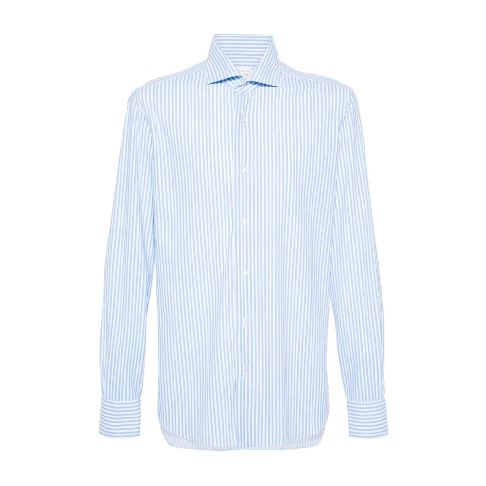 Barba Casual Katoenen Overhemd Blue Heren