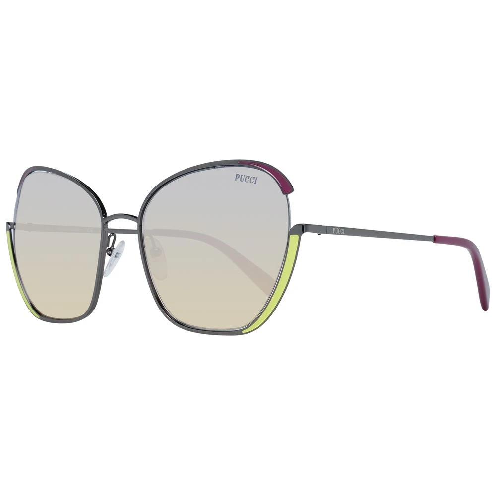 Pucci Women's Gray Gunmetal Butterfly Sunglasses Multicolor Gradient